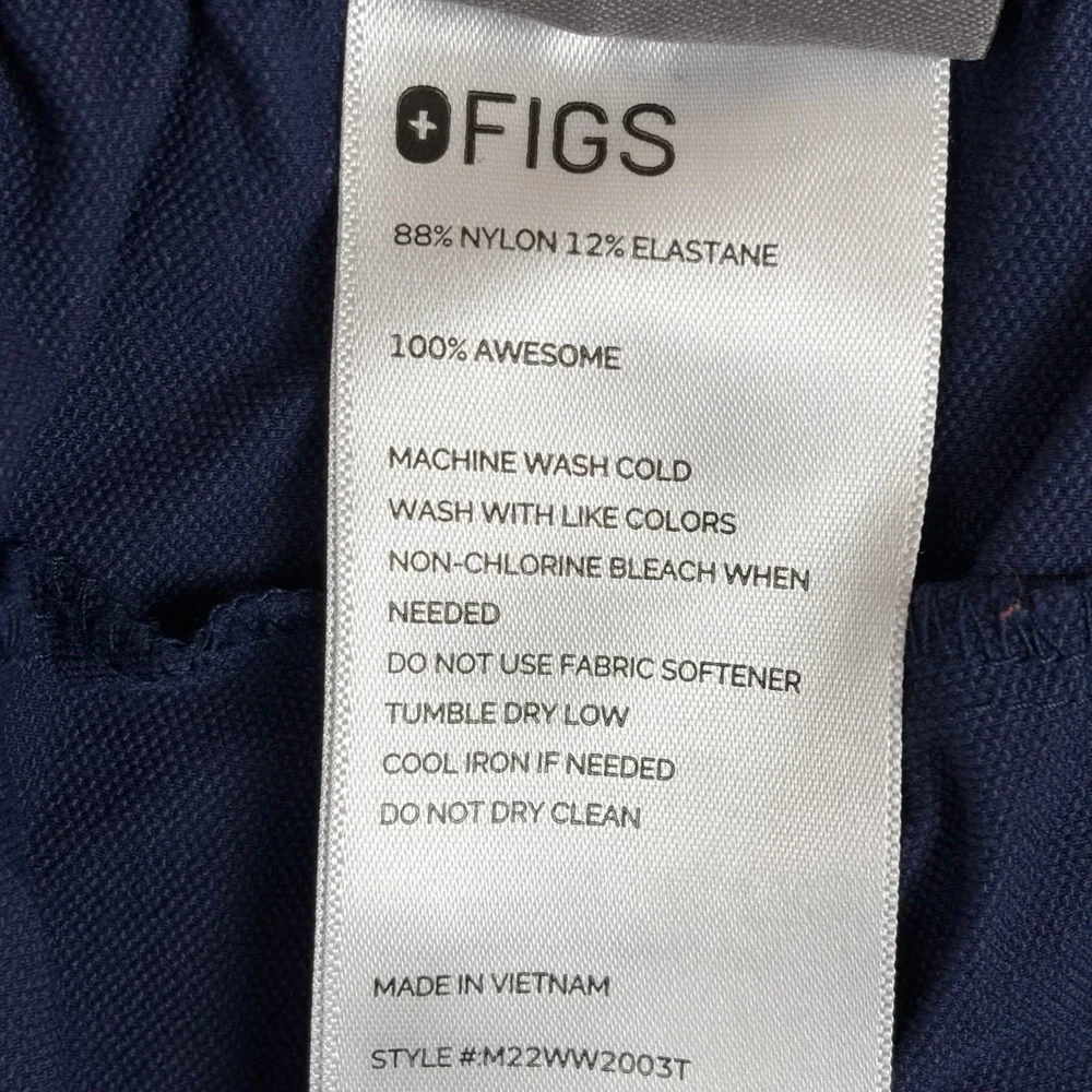 FIGS Axim Cargo Scrub Pants Navy Blue Small Tall M22WW2003T‎ Technical Stretch